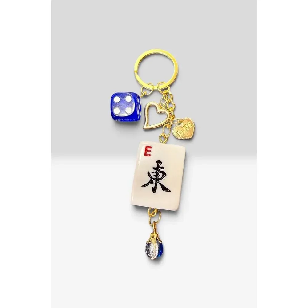 Handmade Mahjong Tile Keychain | Mahjong Lover Gift | Game Night Bag Charm